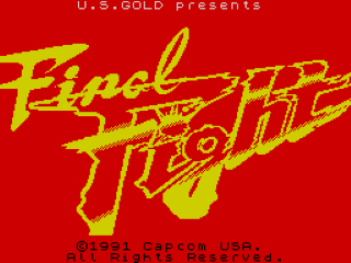 Final Fight title screen for ZX Spectrum